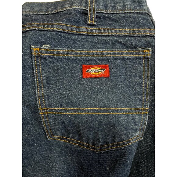Dickies Mens Blue Jeans Sz 38 x 30 Boot Cut Dark Rinse Denim - Picture 6 of 9